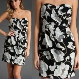 Tibi Floral Sleeveless Bianci Silk Mini Dress Size 2 NWTs Retails 345$